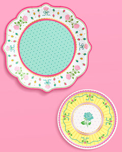 Tea Party Plates - pastel floral plates