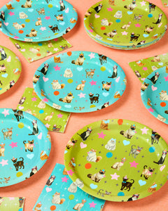 Cat Plates - 24 paper plates