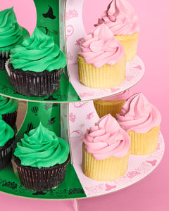 Emerald City Cupcake Tower - 3 tiered display
