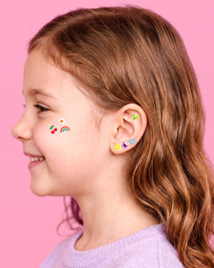 Girly Stick On Earrings - 65 sets, 130 pieces