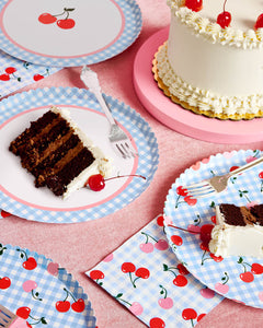 Cherry Plates - 24 paper plates