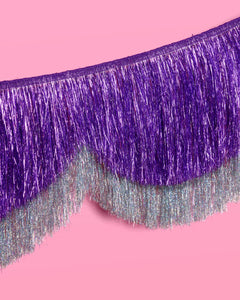 It's Disco Baby Scallop Fringe - 6 ft fringe banner