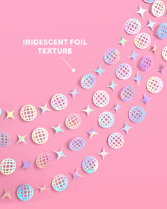 Shimmer Disco Garland - iridescent foil backdrop