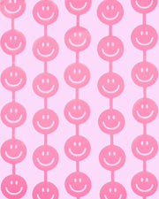 Pink Smiley Curtain - matte pink foil curtain