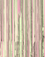 Martini Green Curtain - sage green foil curtain