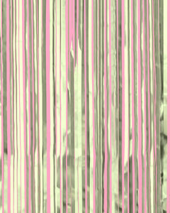 Martini Green Curtain - sage green foil curtain
