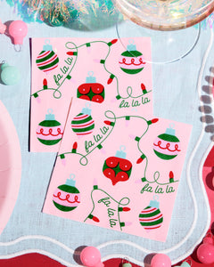 Deck the Halls Napkins - 25 square napkins
