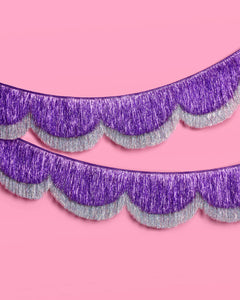 It's Disco Baby Scallop Fringe - 6 ft fringe banner