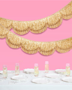 Stay Golden Fringe - scalloped banner