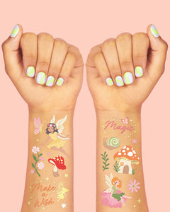 Woodland Fairy Tats - 84 foil temporary tattoos