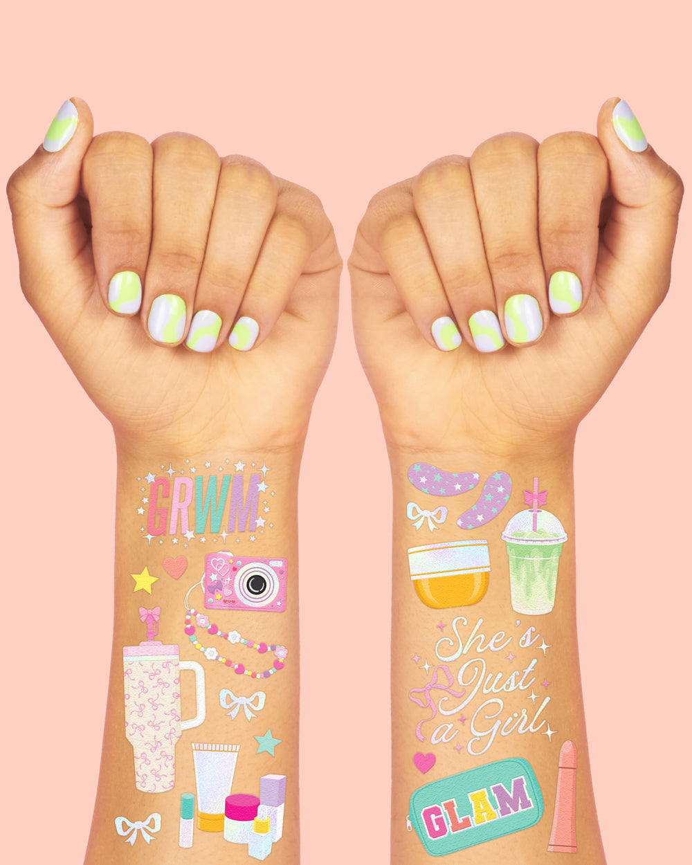 Just a Girl Tattoos - 52 temporary tattoos