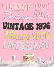 Custom Vintage Bday Banner - customizable banner