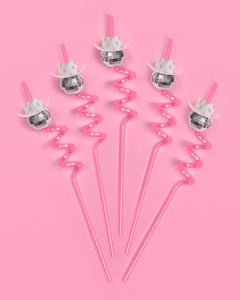 Disco Cowgirl Straws - 8 reusable straws