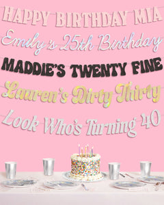 Custom Birthday Banner - customizable banner