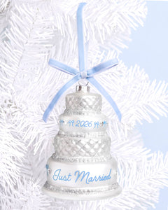 Just Married 2026 - glass ornament