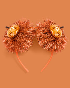 Party Pumpkin Headband - disco + fringe headband