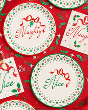Naughty or Nice Plates - 10 or 24 paper plates