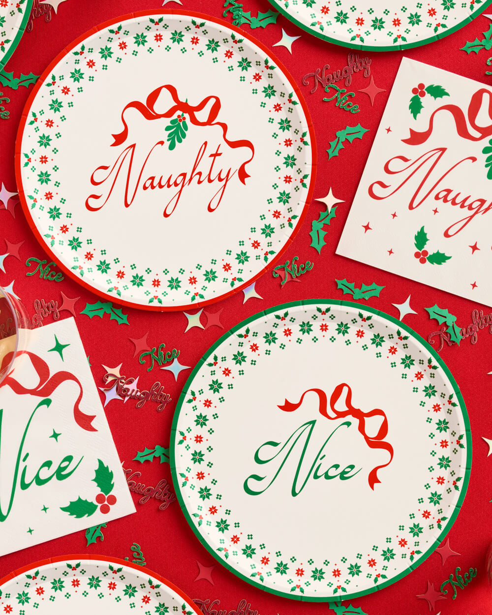 Naughty or Nice Plates - 10 or 24 paper plates