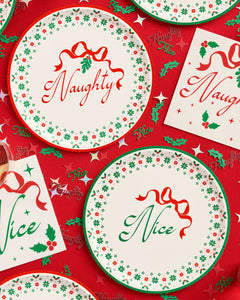 Naughty or Nice Plates - 10 or 24 paper plates