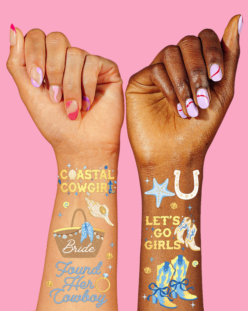 Coastal Cowgirl Tats - 54 temporary tattoos