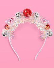 Disco Christmas Headband - ornaments + fringe headband