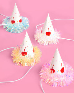 Mini Bday Cake Hats - 10 mini hats
