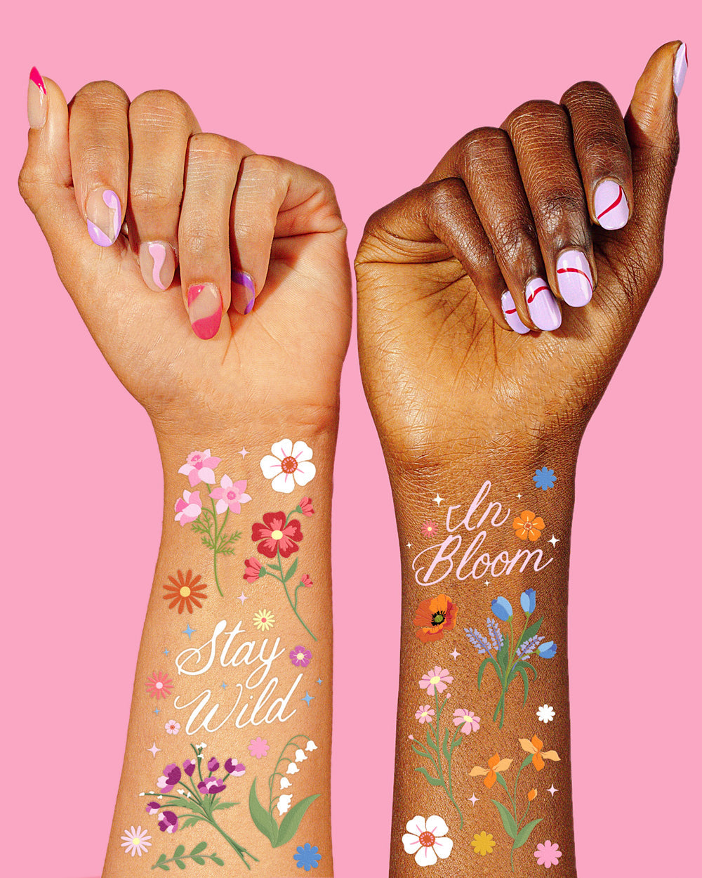 Wildflower Tats - 104 temporary tattoos