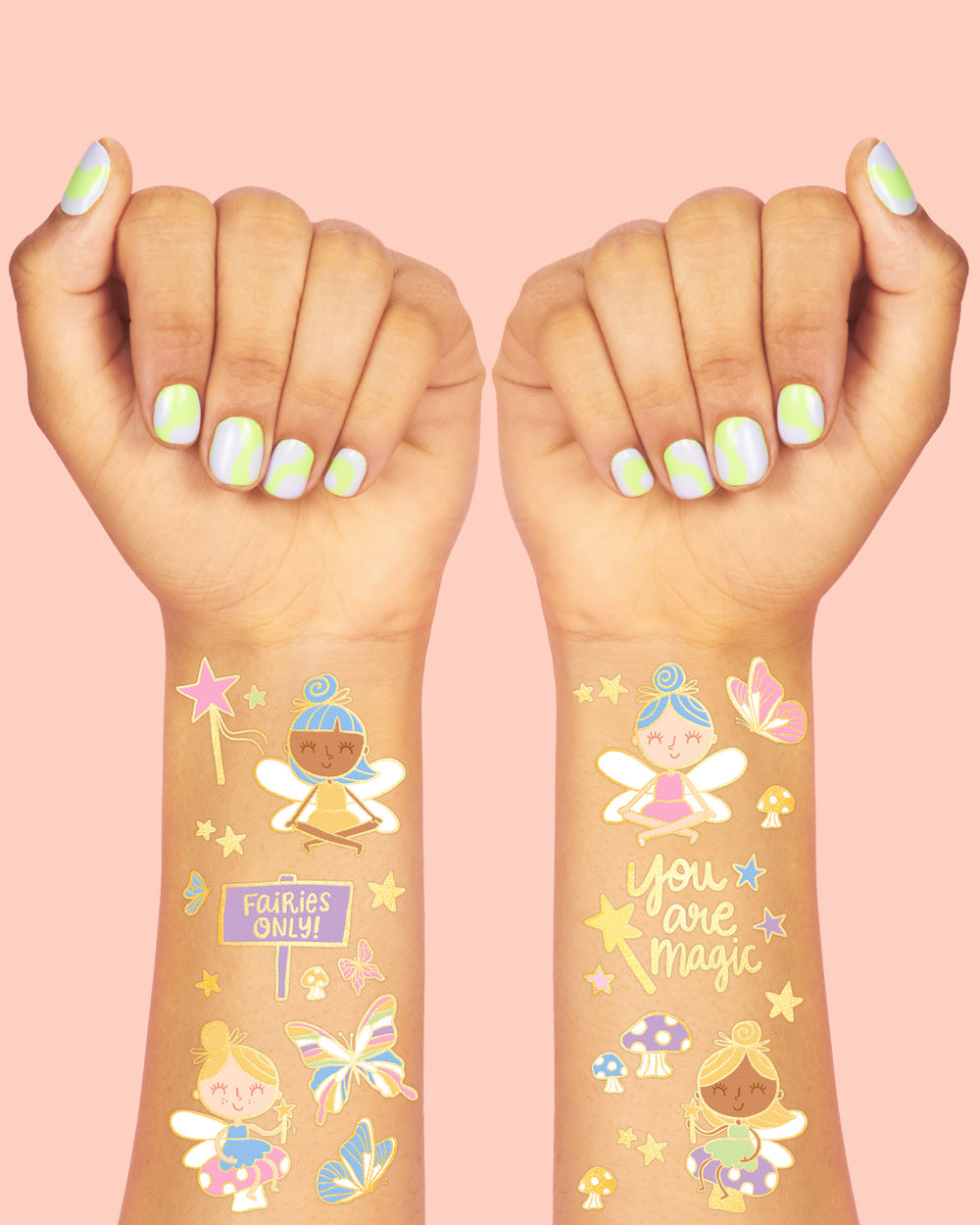 Woodland Fairy Tats - 84 foil temporary tattoos