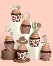 Saddle Up Cupcake Set - 24 liners + toppers