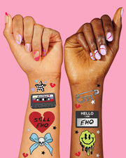 Emo Tattoos - 54 foil temporary tattoos