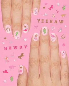 Cowgirl Nail Stickers - 616 adhesive nail stickers