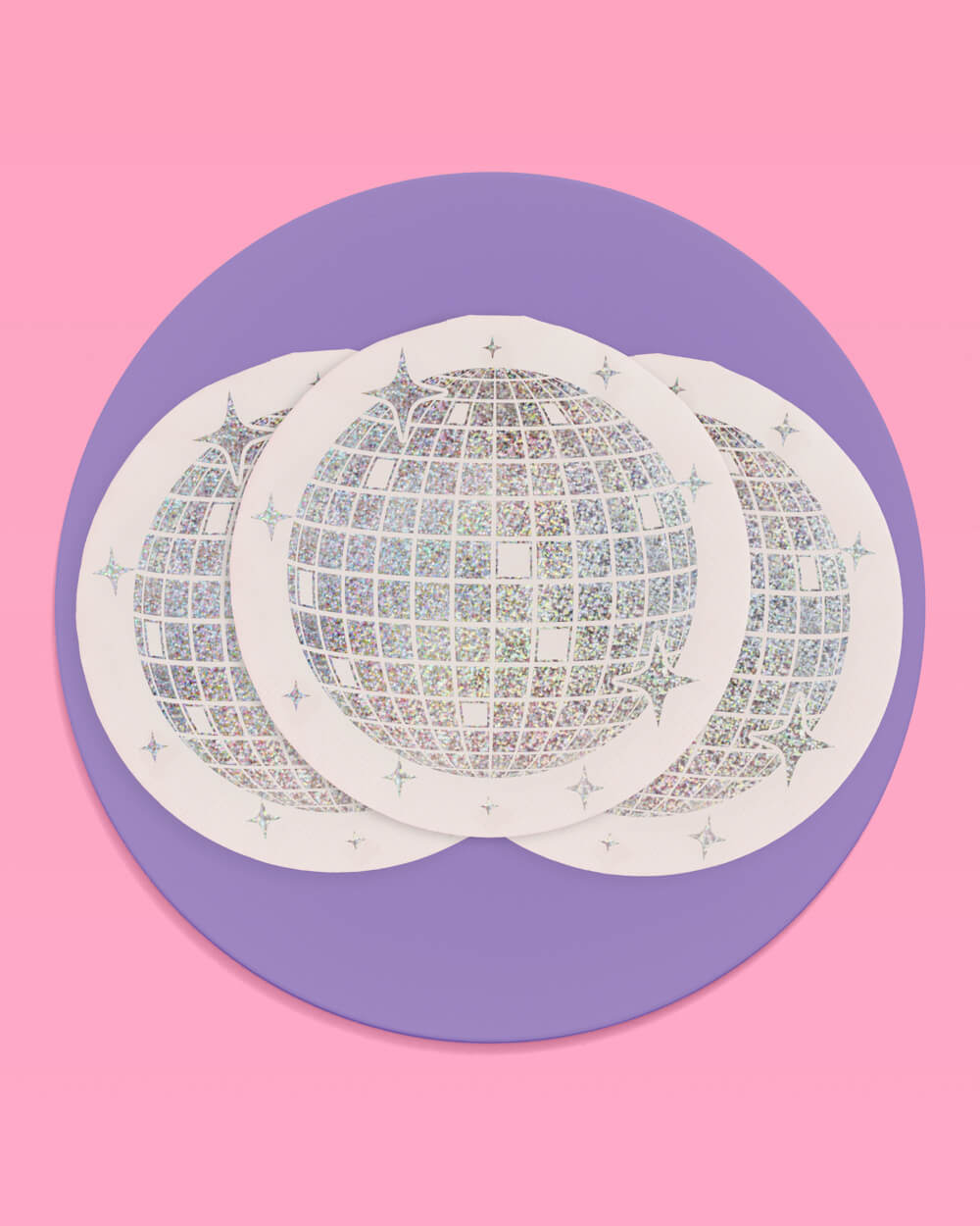 Shimmer Disco Pack - tablecloth, plates + napkins