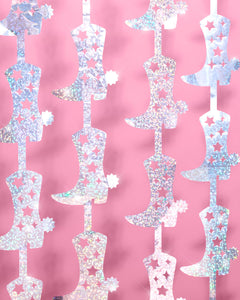 Hoedown Curtain - iridescent foil curtain