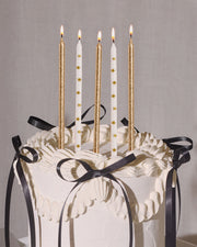 Wish Upon A Star Candles - 10 gold glitter candles