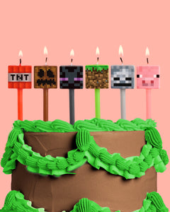 Pixel Candles - set of 6
