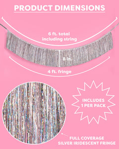 Shimmer Fringe - iridescent banner