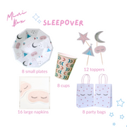Sleepover Party Supplies Kit – Glamping Birthday | Plates, Cups, Napkins | Party in a Box