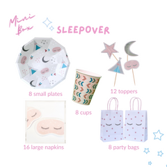 Sleepover Party Supplies Kit – Glamping Birthday | Plates, Cups, Napkins | Party in a Box