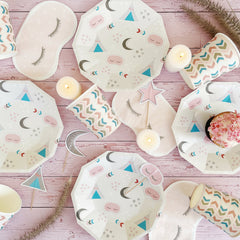 Sleepover Party Supplies Kit – Glamping Birthday | Plates, Cups, Napkins | Party in a Box