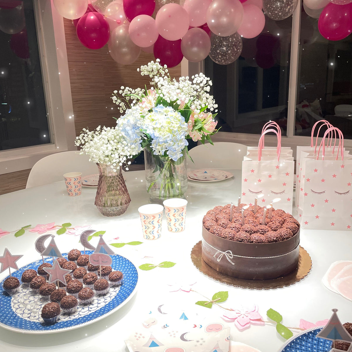 Pink Blend & Stars Balloon Garland Kit (50+ Pack)