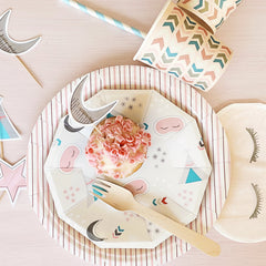 Glamping Sleepover Small Plates 7" (Set of 8) – Slumber Party Supplies