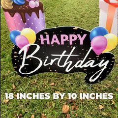 Small Happy Birthday Yard Card 5 Pc Set