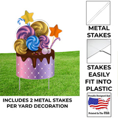 Small Happy Birthday Yard Card 5 Pc Set