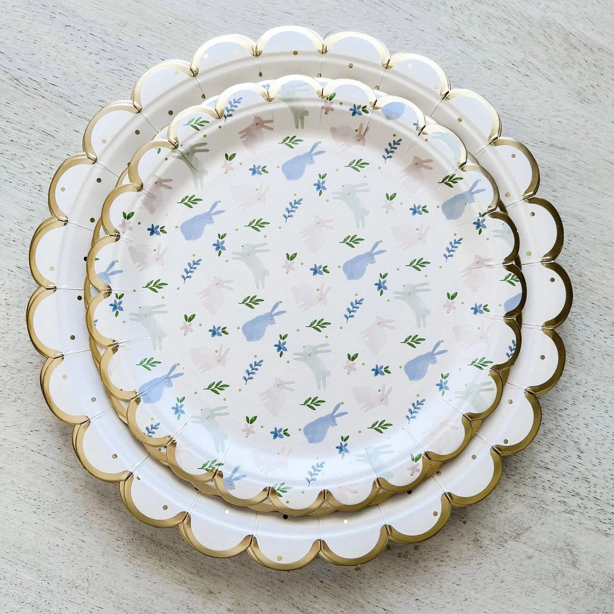 Small Scalloped Bunny Dessert Plate (8pcs)
