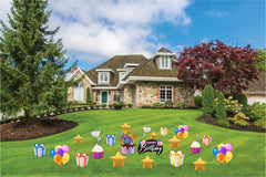 Small Happy Birthday Yard Card 22 Pc Set