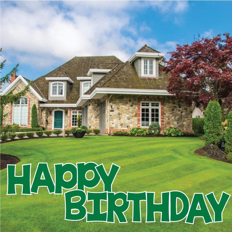 Solid Color 22.75" KG The Last Time Happy Birthday Yard Greeting 13 pc set