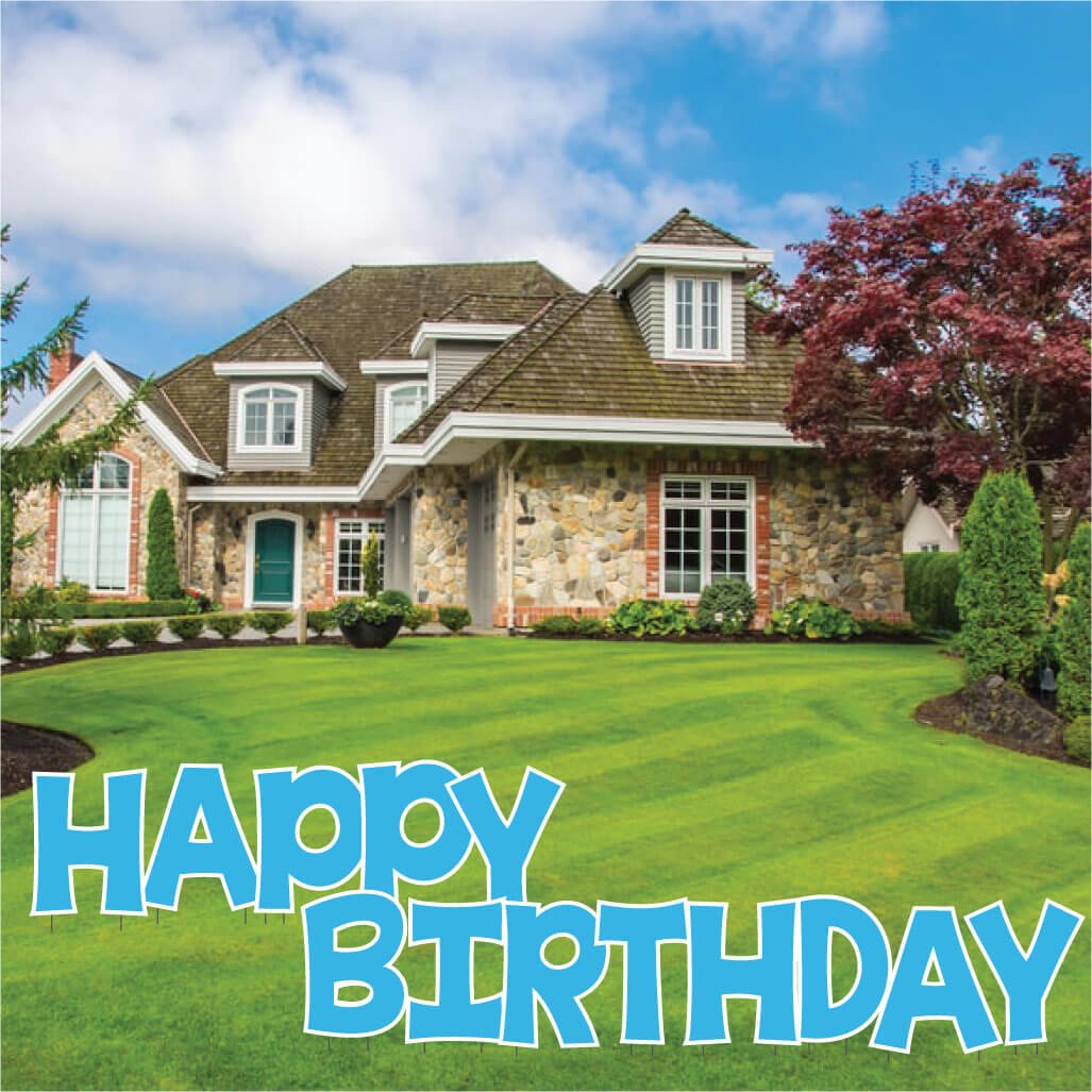 Solid Color 22.75" KG The Last Time Happy Birthday Yard Greeting 13 pc set