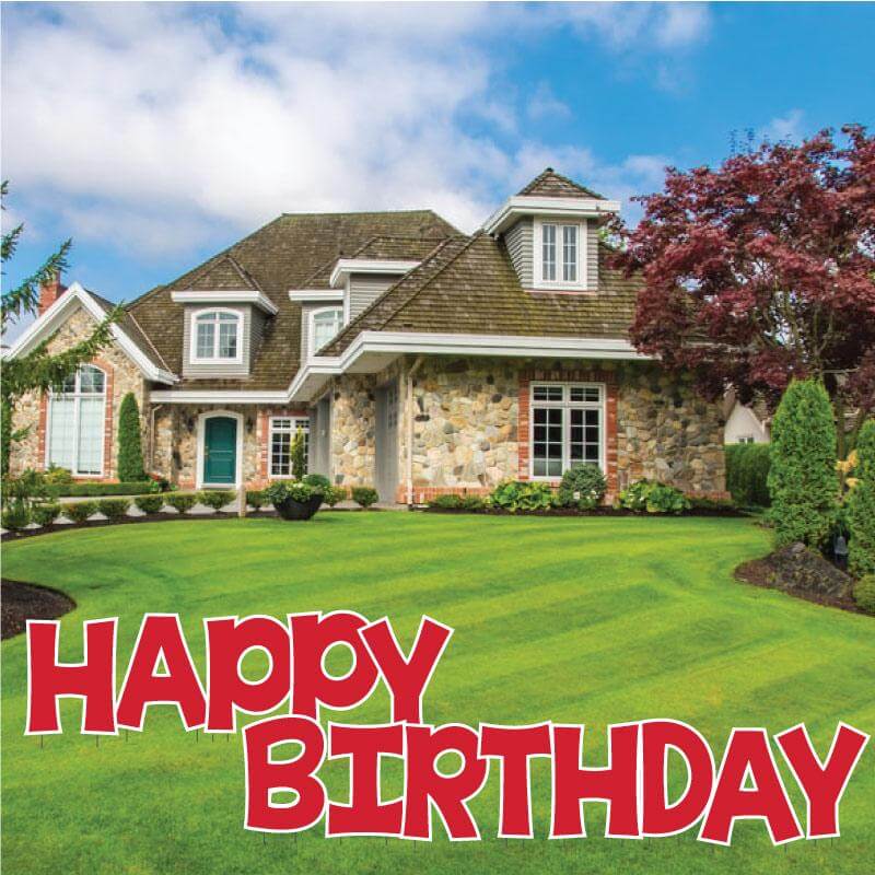 Solid Color 22.75" KG The Last Time Happy Birthday Yard Greeting 13 pc set