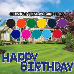 Solid Color 22.75" KG The Last Time Happy Birthday Yard Greeting 13 pc set