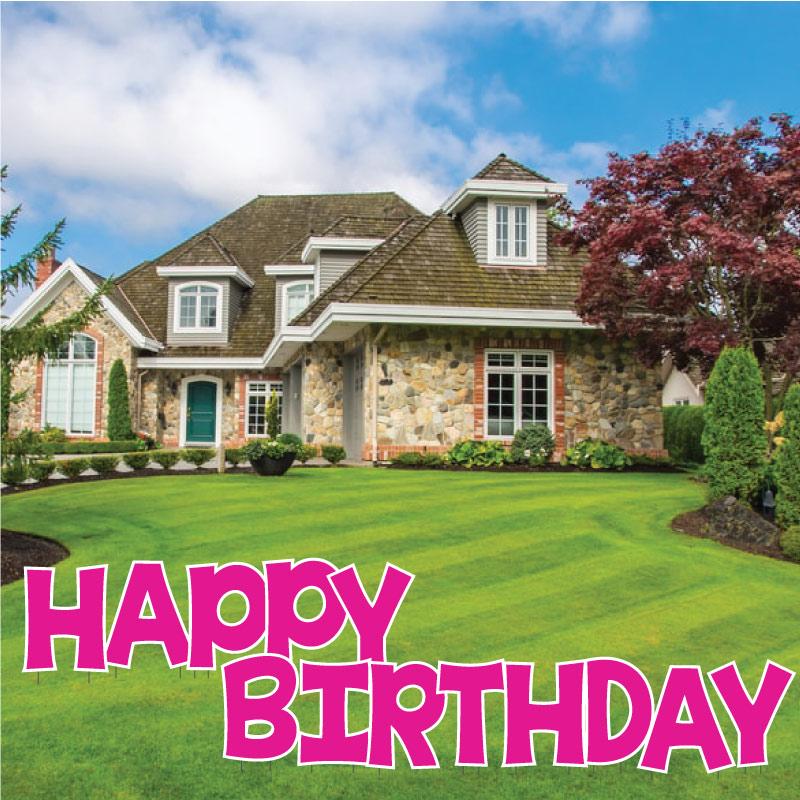 Solid Color 22.75" KG The Last Time Happy Birthday Yard Greeting 13 pc set